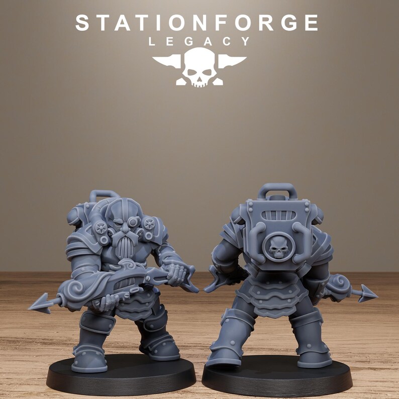 Ironvale Infantry | Station Forge 16k Resin Miniatures | 28mm 32mm Tabletop Wargaming | Unpainted image 6