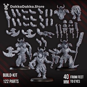Cursed Bone Shredders Squad – 16K Resin Miniatures (28mm 32mm Wargaming) image 3