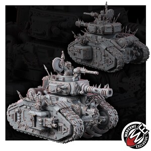 Chaos Degrader Battle Tank | 16k Resin Miniatures | 28mm 32mm Tabletop Wargaming | Unpainted image 2