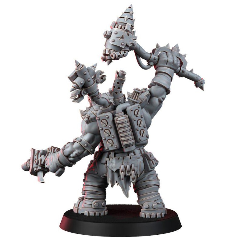 Ork Diel Krakkas / Miniaturas de resina 16k / 28 mm 32 mm Juegos de guerra de mesa / Sin pintar imagen 3