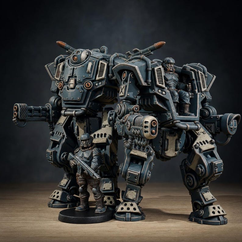 Vaskar Warmech | Station Forge 16k Resin Miniatures | 28mm 32mm Tabletop Wargaming | Unpainted image 1