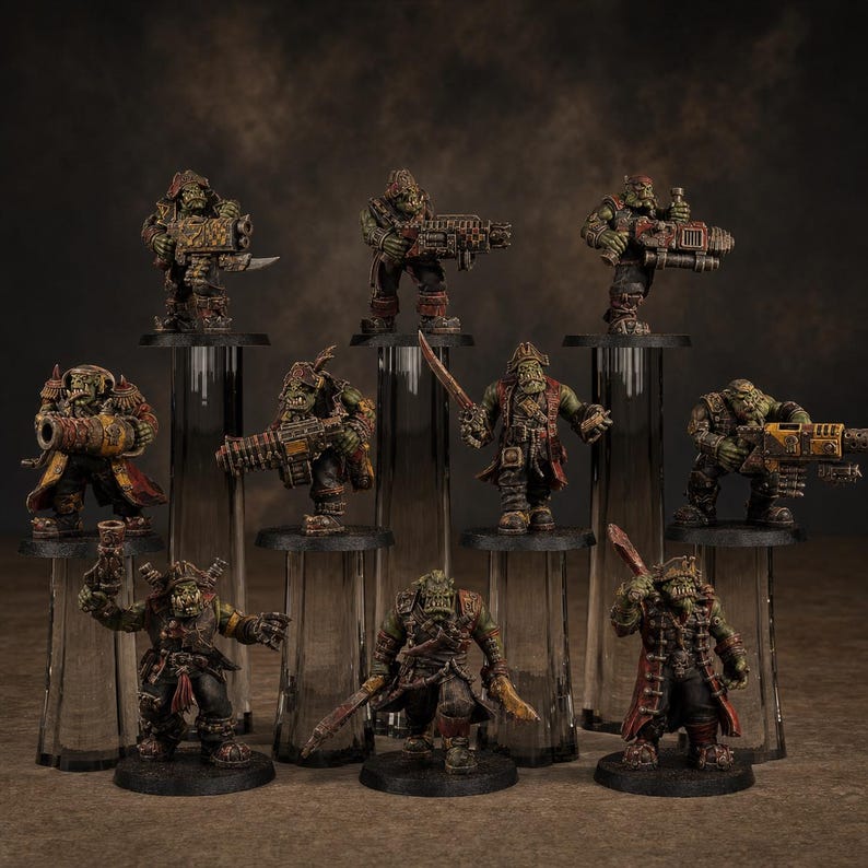 Orks Orkaz Pirates | Station Forge 16k Resin Miniatures | 28mm 32mm Tabletop Wargaming | Unpainted image 1
