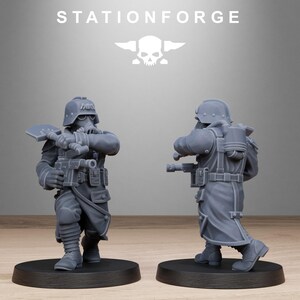 GrimGuard Shovel Trenches | Station Forge 16k Resin Miniatyrer | 28 mm 32 mm Bordsskiva Krigsspel | Omålad bild 6