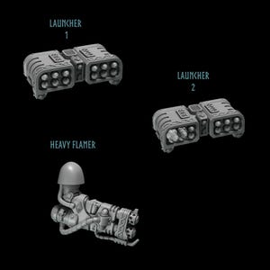 Primal Hounds - Termi Heavy Weapons - 16k Resin - GreyTide Studio - Wolves / Space Warriors / Bitz / Tabletop / Wargaming / Grimdark imagen 2
