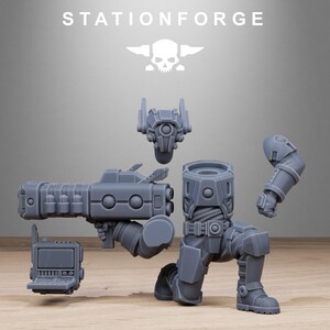 Tarion Schwere Infanterie | Station Forge 16k Resin-Miniaturen | 28 mm/32 mm Tabletop-Wargaming | Unbemalt Bild 3