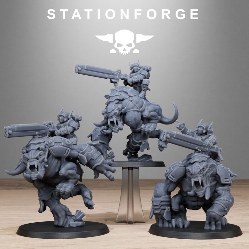 Tarion Beasts | Station Forge 16k Resin Miniatures | 28mm 32mm Tabletop Wargaming | Unpainted image 2