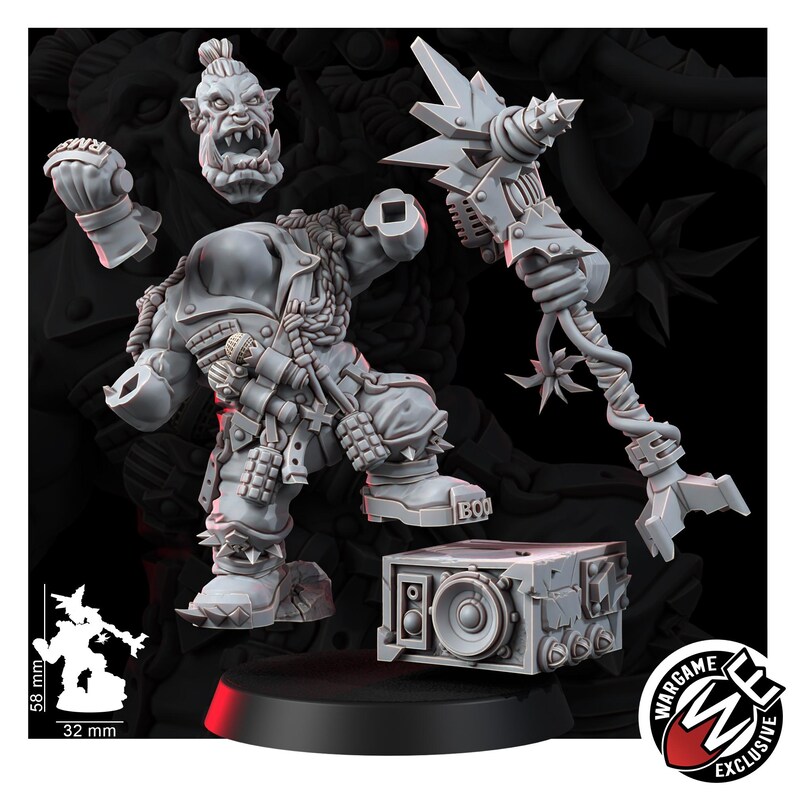 Ork Till Gorkkrakka | Miniatury z żywicy 16k | 28 mm 32 mm Gry bitewne | Niepomalowane zdjęcie 5