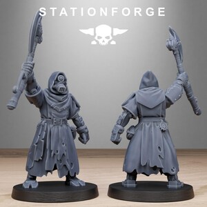 Plünderer-Henker | Station Forge 16k Resin-Miniaturen | 28 mm/32 mm Tabletop-Wargaming | Unbemalt Bild 8