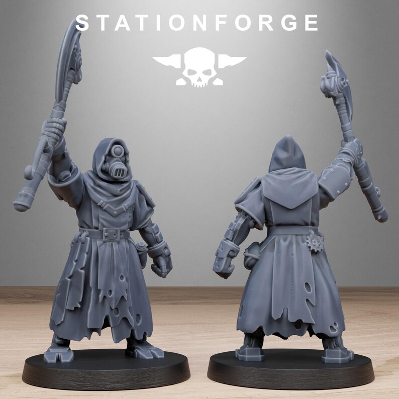 Plünderer-Henker | Station Forge 16k Resin-Miniaturen | 28 mm/32 mm Tabletop-Wargaming | Unbemalt Bild 8