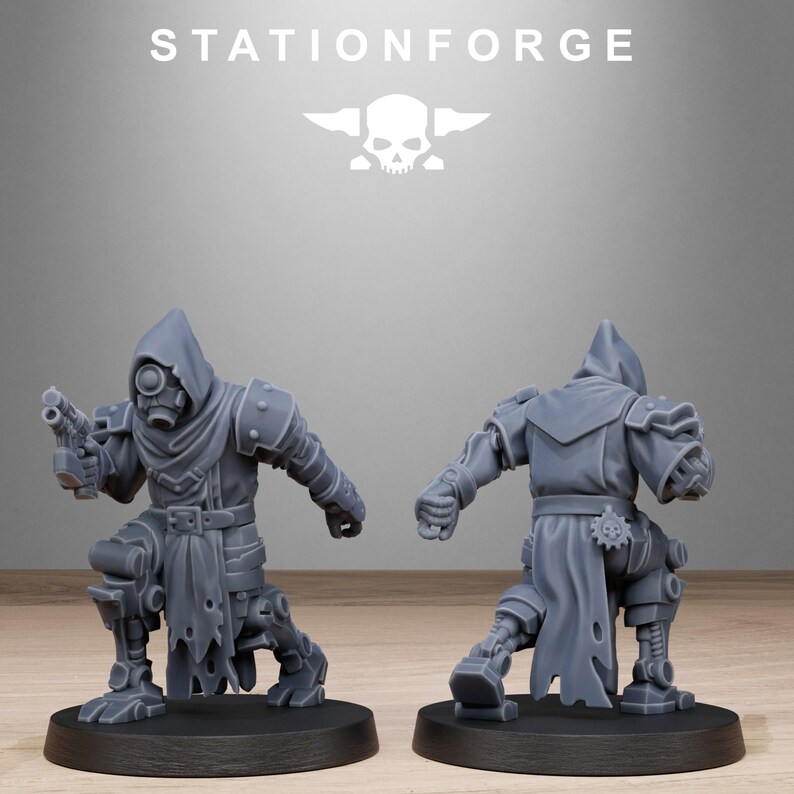 Plünderer-Henker | Station Forge 16k Resin-Miniaturen | 28 mm/32 mm Tabletop-Wargaming | Unbemalt Bild 4