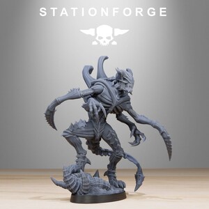 Xenarid Void Stalker | Station Forge 16k Resin Miniatures | 28mm 32mm Tabletop Wargaming | Unpainted 画像 7