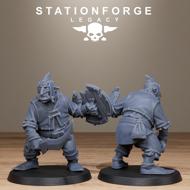 Legacy Chaosvale Hobgoblins | Station Forge 16k Resin Miniatures | 28mm 32mm Tabletop Wargaming | Unpainted image 3