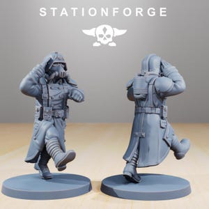Grimguard Marching Pose | Station Forge 16k Resin Miniatures | 28mm 32mm Tabletop Wargaming | Unpainted image 4
