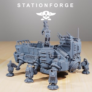 Tanque de transporte de carroñeros / Station Forge 16k Miniaturas de resina / 28 mm 32 mm Juegos de guerra de mesa / Sin pintar imagen 4