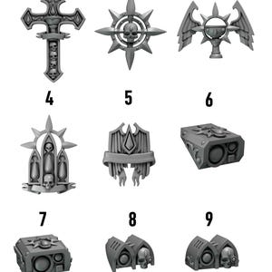 Crimson Lords - Voertuigonderdelen - 16k hars - GreyTide Studio - Bloed / Space Warriors / Onderdelen / Tabletop / Wargaming / Grimdark afbeelding 4