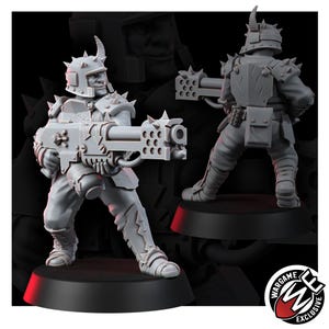 Commandogroep Chaos Renegades of Pain | 16k Resin Miniatures | 28 mm 32 mm Tafelblad Wargaming | Ongeverfd afbeelding 9