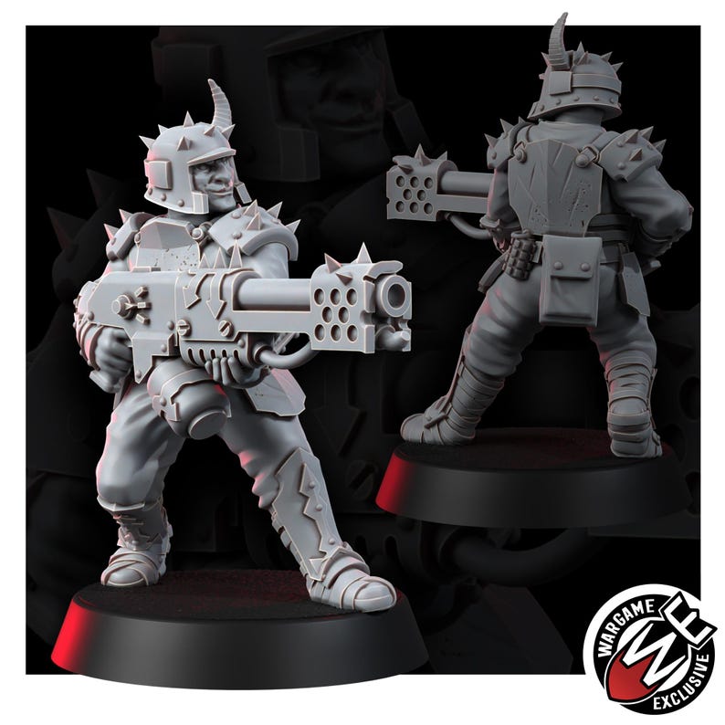 Commandogroep Chaos Renegades of Pain | 16k Resin Miniatures | 28 mm 32 mm Tafelblad Wargaming | Ongeverfd afbeelding 9