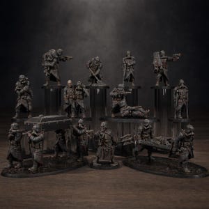 Grimguard Casualties | Station Forge 16k Resin Miniatures | 28mm 32mm Tabletop Wargaming | Unpainted image 1