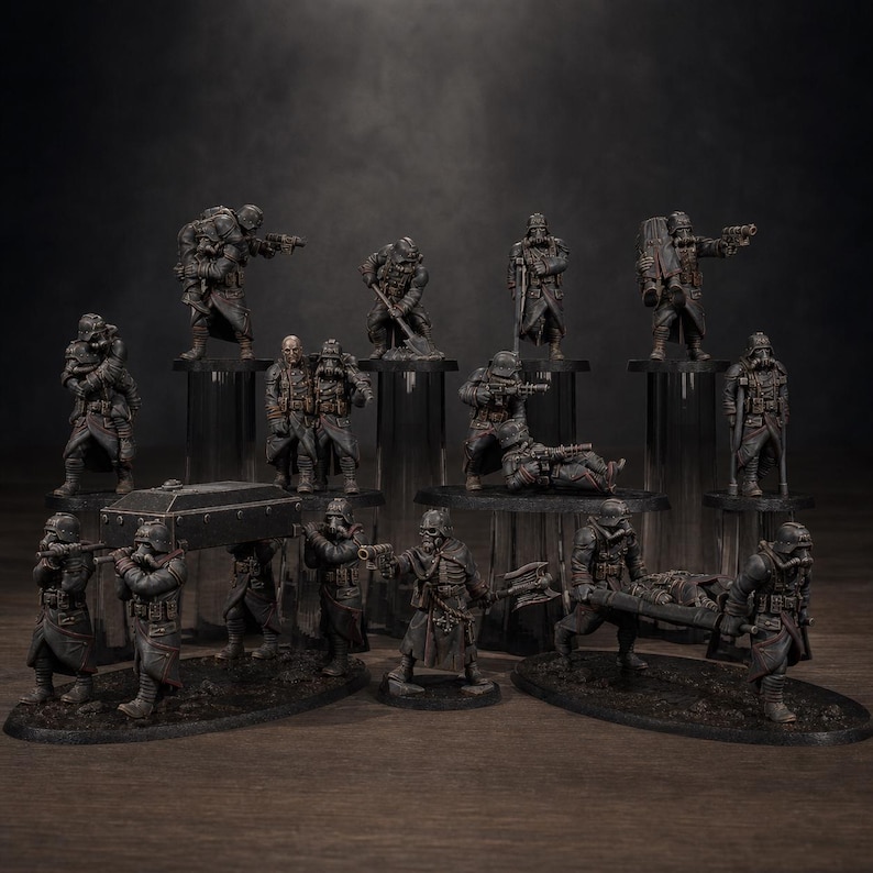Grimguard Casualties | Station Forge 16k Resin Miniatures | 28mm 32mm Tabletop Wargaming | Unpainted image 1