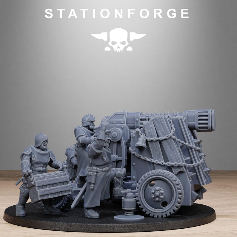 Royalguard Light Artillery | Station Forge 16k Resin Miniatures | 28mm 32mm Tabletop Wargaming | Unpainted image 6