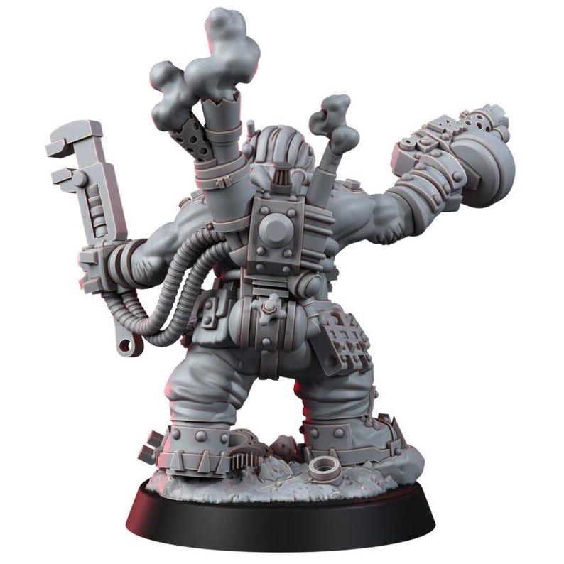 Ork Metall Mekaniak | 16k Resin Miniatures | 28mm 32mm Tabletop Wargaming | Unpainted image 3