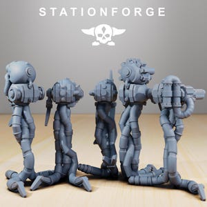 Scavenger Searchers | Station Forge 16k Resin Miniatures | 28 mm 32 mm Tabletop Wargaming | Ongeverfd afbeelding 3
