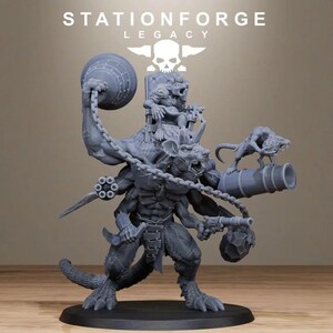 Rotfang Bell Rat | Station Forge 16k Resin Miniatures | 28mm 32mm Tabletop Wargaming | Unpainted image 2