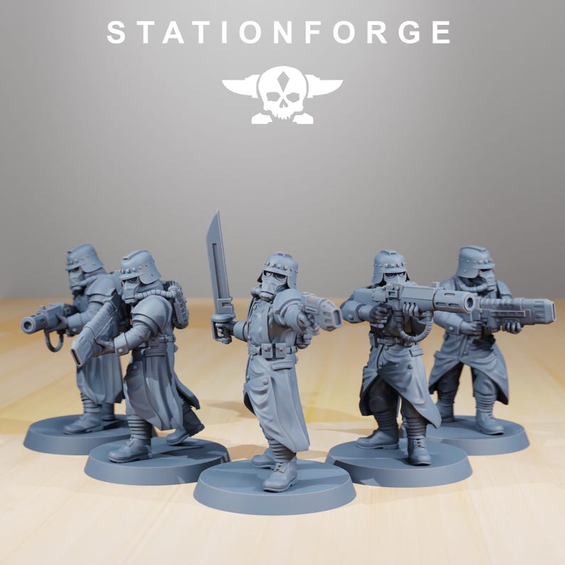 Grimguard-förångare | Station Forge 16k hartsminiatyrer | 28 mm 32 mm bordsskiva krigsspel | Omålad bild 2