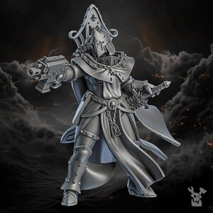 Sister Of Guilt Miniature | 16K Resin Wargaming Figure (28mm/32mm) image 3