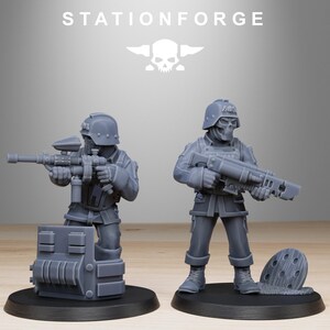 Grimguard Paintball-Trupp | Station Forge 16k Resin-Miniaturen | 28 mm/32 mm Tabletop-Wargaming | Unbemalt Bild 5