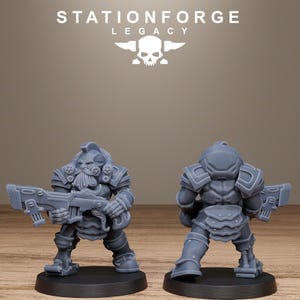 Ironvale Infantry | Station Forge 16k Resin Miniatures | 28mm 32mm Tabletop Wargaming | Unpainted image 4