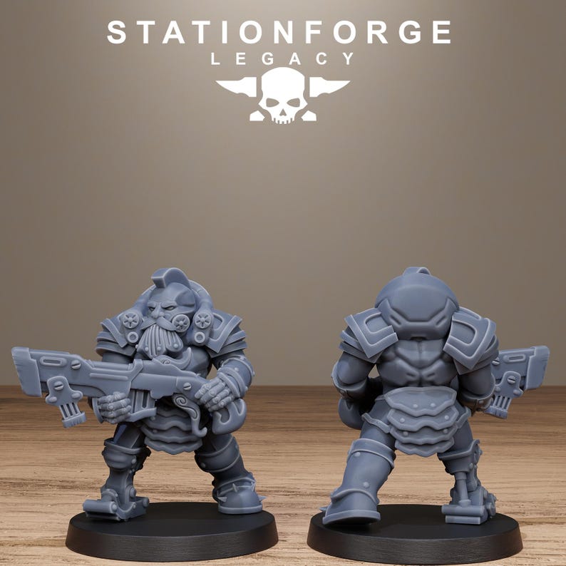 Ironvale Infantry | Station Forge 16k Resin Miniatures | 28mm 32mm Tabletop Wargaming | Unpainted image 4