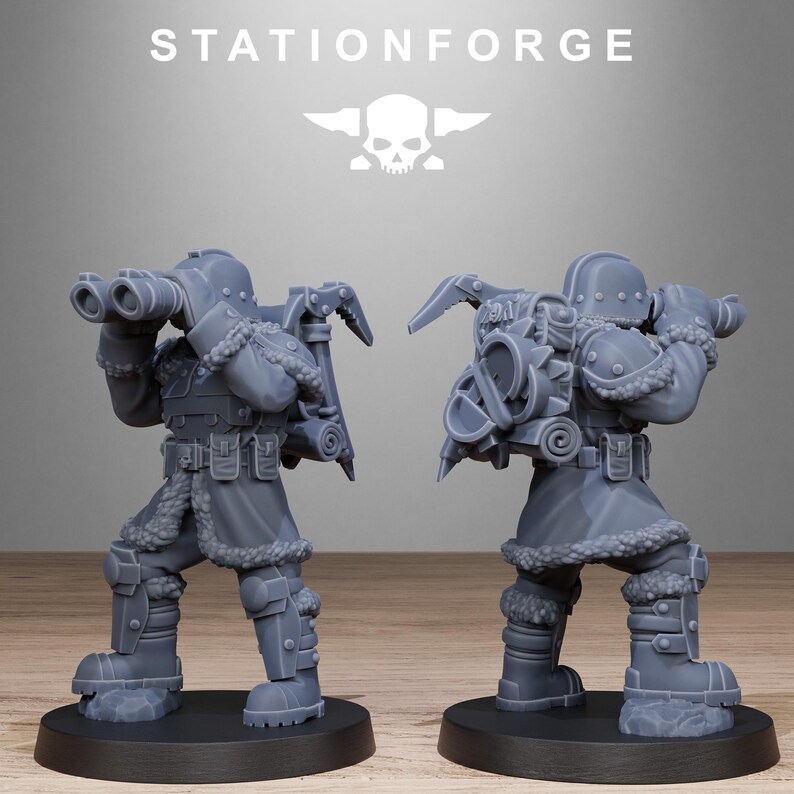 Grimguard Frostwatch Patrol | Station Forge 16k Resin Miniatures | 28mm 32mm Tabletop Wargaming | Unpainted image 4