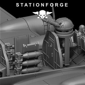 Grimguard Bomber | Station Forge 16k Resin Miniatures | 28mm 32mm Tabletop Wargaming | Unpainted image 10