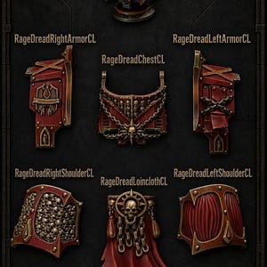 Crimson Lords - Rage Ancient Armor - 16k Resin - GreyTide Studio - Blood / Space Warriors / Bitz / Tabletop / Wargaming / Grimdark image 1