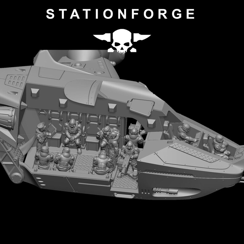 Vaskar Dropship | Station Forge 16k Resin Miniatures | 28mm 32mm Tabletop Wargaming | Unpainted image 9