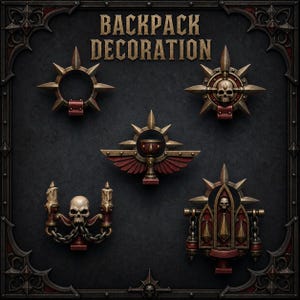 Crimson Lords – Rucksackverzierung – 16k Resin – GreyTide Studio – Blood / Space Warriors / Bitz / Tabletop / Wargaming / Grimdark Bild 1