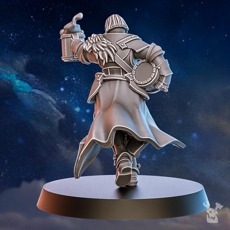 Blackhide Tribe Brewmaster | 16k hartsminiatyrer | 28 mm 32 mm bordsskiva krigsspel | Omålad bild 5