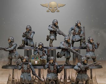 Militants | Station Forge 16k Resin Miniatures | 28mm 32mm Tabletop Wargaming | Unpainted