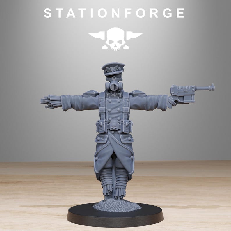GrimGuard Vogelscheuche | Station Forge 16k Resin-Miniaturen | 28 mm/32 mm Tabletop-Wargaming | Unbemalt Bild 5