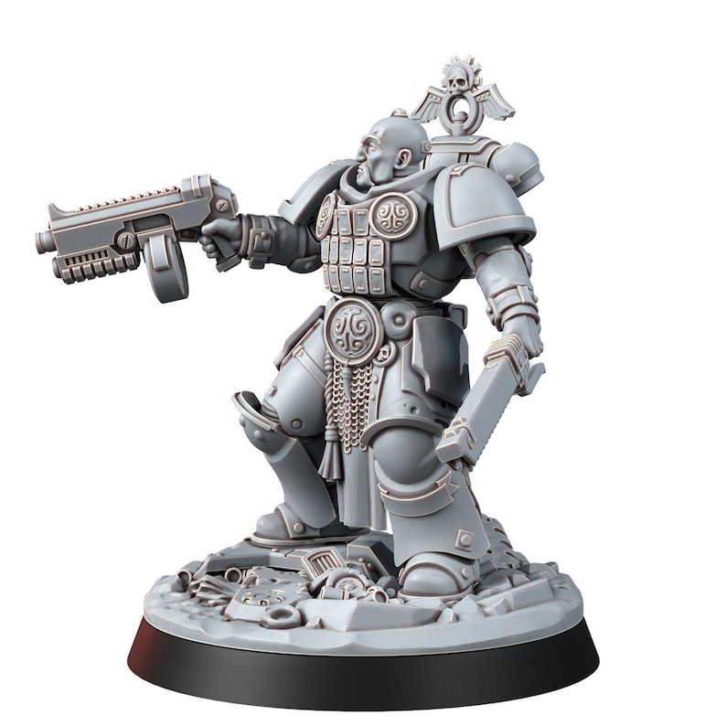 Space Knights Nomad | 16k Resin Miniatures | 28mm 32mm Tabletop Wargaming | Unpainted image 2