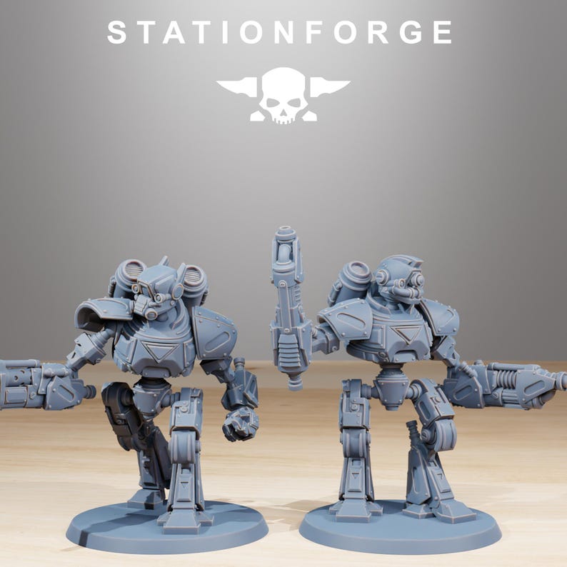 Scavenger Mechanods | Station Forge 16k Resin Miniatures | 28mm 32mm Tabletop Wargaming | Unpainted image 6