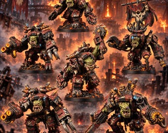 Ork Mega Armoured Bulorks | 16k Resin Miniatures | 28mm 32mm Tabletop Wargaming | Unpainted