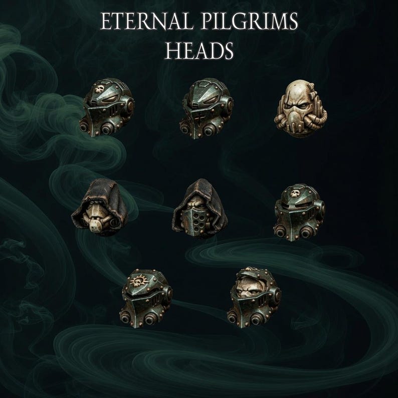 Eternal Pilgrims - Termi pack - Heads - 16k Resin - GreyTide Studio - Holy Warriors / Bitz / Tabletop / Wargaming / Grimdark image 1