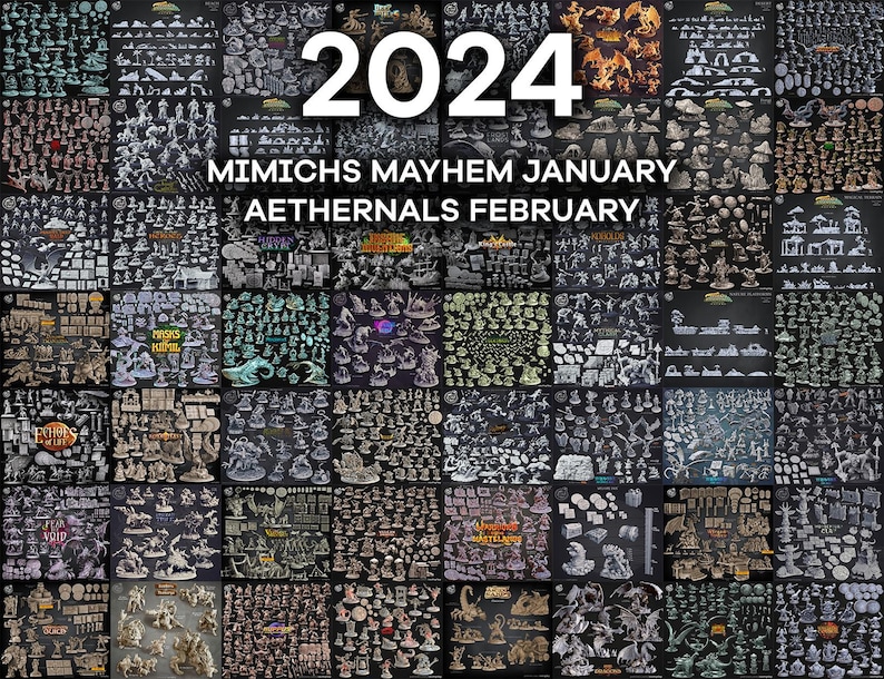 Cast n Play Mega STL Bundle - Full Releases Pack - Pre-supported 3D Miniature Files - Fantasy RPG Bestseller Tabletop DnD Miniatures pack image 6