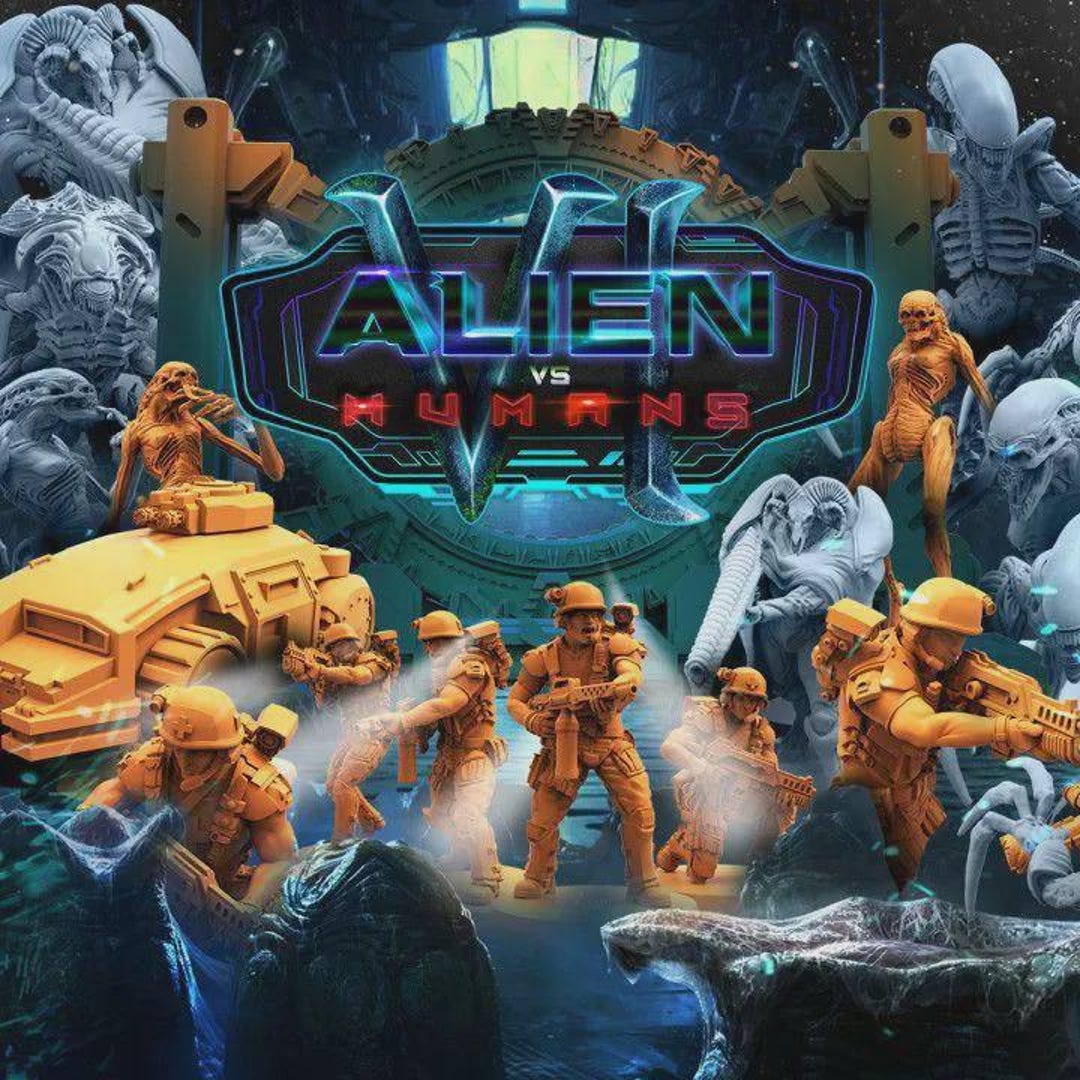 Alien vs Humans VI 3D STL Files, Sci-Fi Soldaten & Panzer Miniaturen ...
