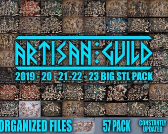 Artisan Guild Big STL Releases Pack Miniatures Pack | Tabletop Miniatures | RPG Miniatures| DnD Miniatures Pack |stl| 3D Print File STL File