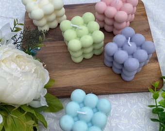 Bubble Cube Candles, Choose your color and scent