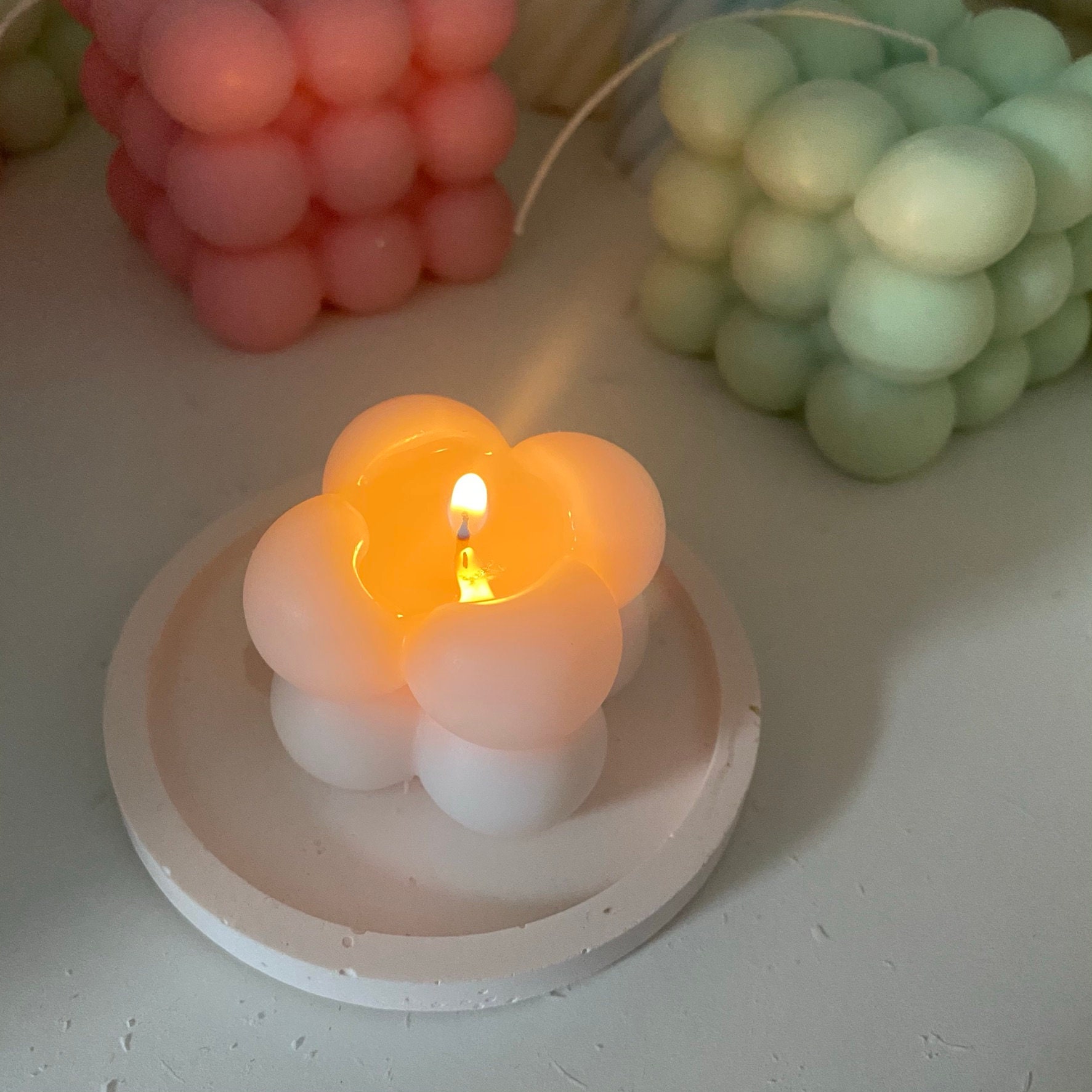 Bubble Cube Candle Scented Soy Wax Candle, Aesthetic Room Decor, Home  Decor, Pastel Candles, Luxury Candle Gift, Bedroom Decor -  Norway
