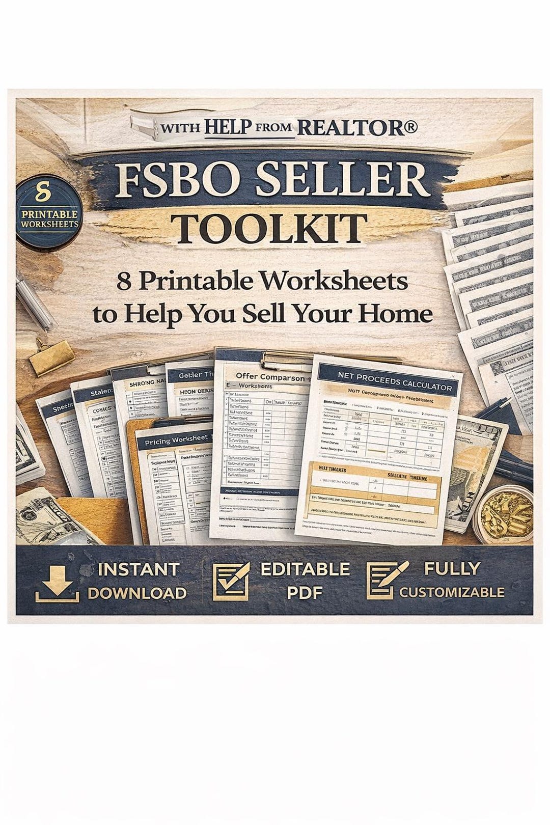 FSBO Seller Toolkit Printable | for Sale by Owner Forms | Home Selling ...